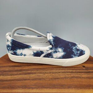 Madewell Shoes Women's 9 M Blue White Tie Dye Canvas Slip On Athletic Sneakers